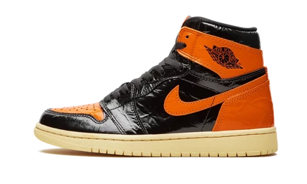 Мужские кеды Jordan 1 Shattered Backboard, черно-оранжевые