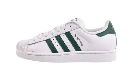 Кеды Adidas Superstar II, белые/зелёные