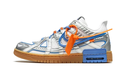 Мужские кроссовки Nike x Off-White Air Rubber Dunk, кожаные, University Blue