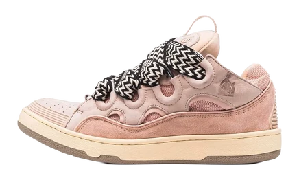 Мужские кроссовки Lanvin Curb, кожаные, нежно-розовые