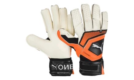 Вратарские перчатки Puma One Grip 1 IC, бело-оранжевые