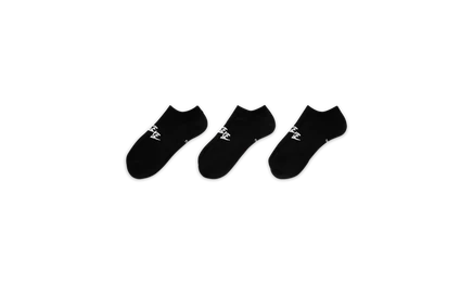 Унисекс низкие носки Nike Everyday, черные, 3 пары
