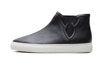 Мужские кеды Chrome Hearts Leather High Top, черные