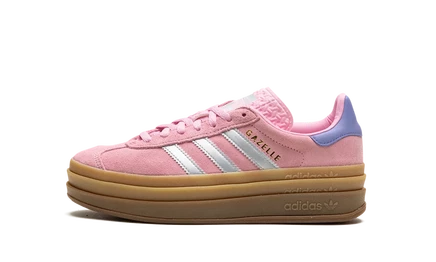 Детские кроссовки Adidas Gazelle GS, розово-серебристые
