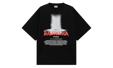 Женская футболка Balenciaga The Door оверсайз, черная