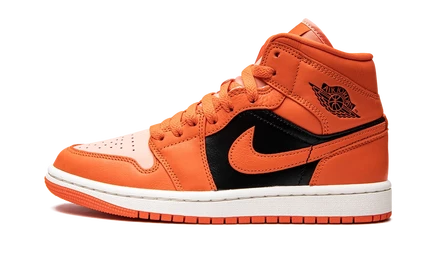 Женские кроссовки Jordan Air Jordan 1 Mid SE, оранжево-черные