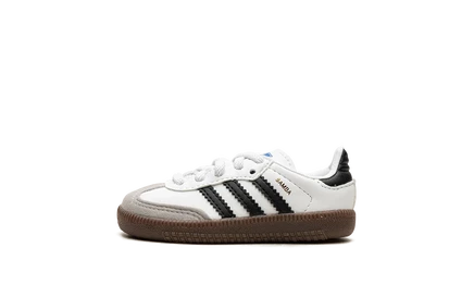 Детские кроссовки Adidas Samba OG TD, бело-черные