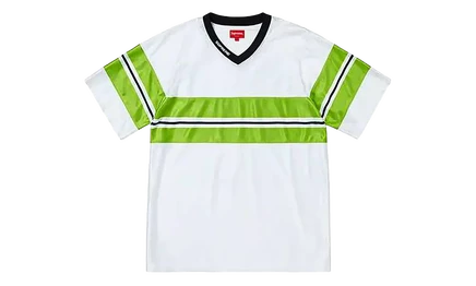 Унисекс футбольная майка Supreme Soccer, зелено-белая
