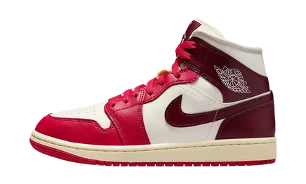 Кроссовки Jordan Air Jordan 1 Mid, красно-белые
