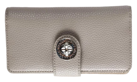 Тонкий кошелек Marc Jacobs Signet Turnlock, серый