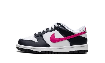 Детские кроссовки Nike Dunk Low, темно-синие с ярко-розовым