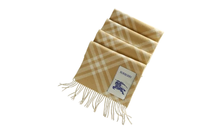 Шарф Burberry Tbar Bias 168×30, песочный