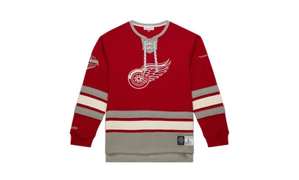 Свитшот Mitchell & Ness Heritage с шнуровкой, NHL Red Wings