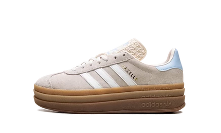 Кроссовки adidas gazelle bold gs, бело-голубые