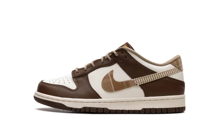 Детские кроссовки Nike Dunk Low FV3653, коричневые в клетку