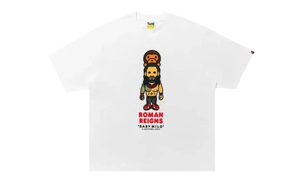 Мужская футболка Bape WWE Roman Reigns Baby Milo, белая