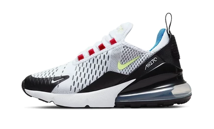 Детские кроссовки Nike Air Max 270 GS, бело-лимонные