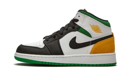 Детские кроссовки Jordan AJ1 SE, оранжево-зеленые