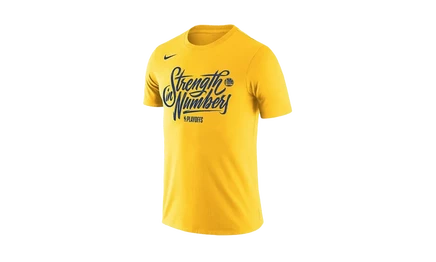 Футболка Nike NBA GSW Dri-FIT с принтом «Playoffs Bound Team Mantra», желтая