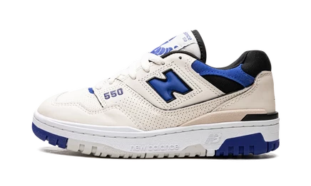 Унисекс кеды New Balance 550 «Team Royal», кожаные, бело-синие