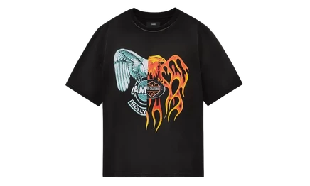 Мужская футболка Amiri x Harley-Davidson Oversized, черная