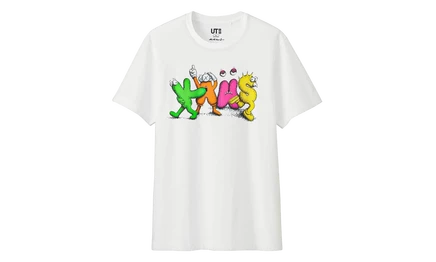 Футболка унисекс KAWS Uniqlo Logo, белая