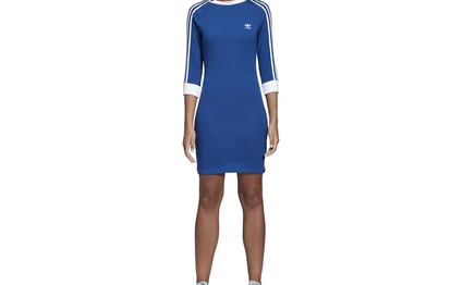 Женское платье Adidas Originals 3-Stripes, темно-синее