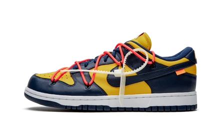 Кеды Nike Dunk Low Off-White CT0856-700, университетский золотой