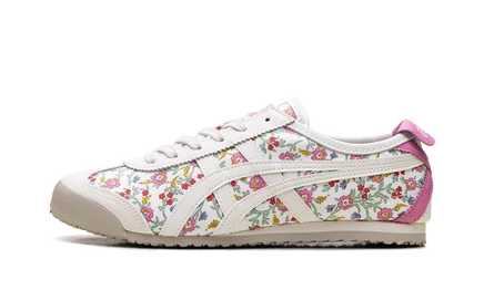 Кеды Onitsuka Tiger Mexico 66, кремово-розовые с принтом