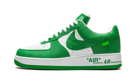 Кроссовки Louis Vuitton Air Force 1 Low Virgil Abloh, бело-зеленые