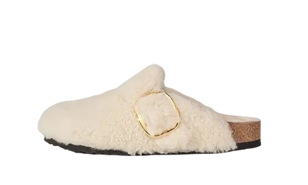 Сабо Birkenstock Boston Big Buckle Teddy, белые