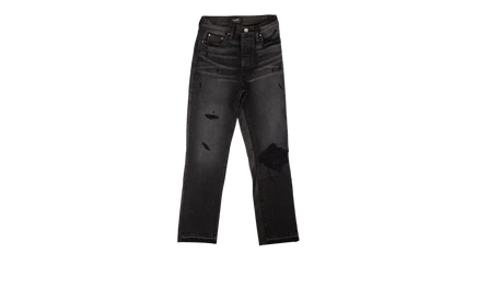 Кожаные укороченные брюки Amiri AMR-XBTM-0106, черные