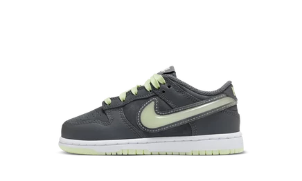 Кроссовки Nike Dunk Low PS серо‑белые с люминесцентными деталями