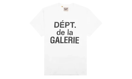Мужская футболка Gallery Dept. Large French Logo GD321, бело-черная