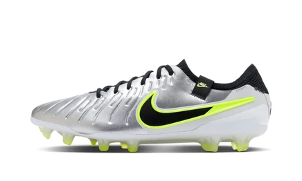 Бутсы Nike Tiempo Legend 10 Elite FG, серебристые/салатовые