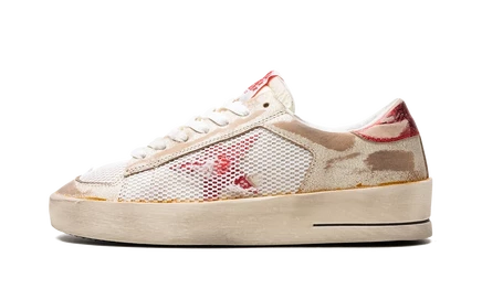 Кеды Golden Goose Stardan, бело-красные