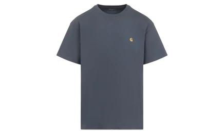 Мужская футболка Carhartt WIP Chase, синяя с золотым