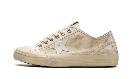 Кеды Golden Goose V-Star 2 текстильный верх, молочно-белые