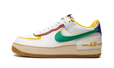 Женские кроссовки Nike Air Force 1 Shadow, белые с зеленым