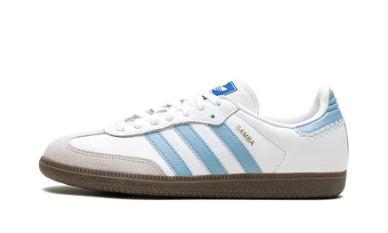 Кеды Adidas Samba OG JI2003, бело-голубые
