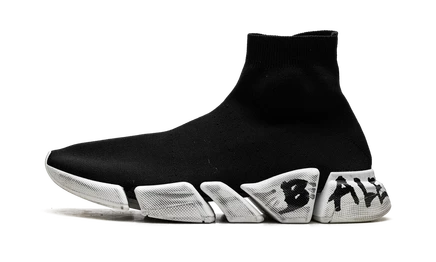 Мужские кроссовки Balenciaga Speed 2.0 Graffiti, черные