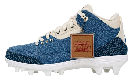 Мужские бутсы Jordan 3 Force Savage SP Levi’s, джинсовые
