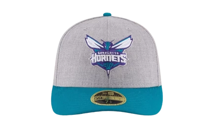 Унисекс бейсболка New Era 59FIFTY Хорнетс, серо-бирюзовая