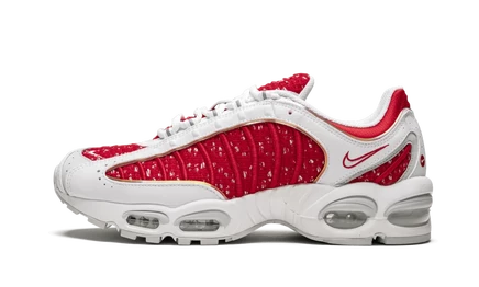 Кроссовки nike air max tailwind 4 supreme, бело-красные