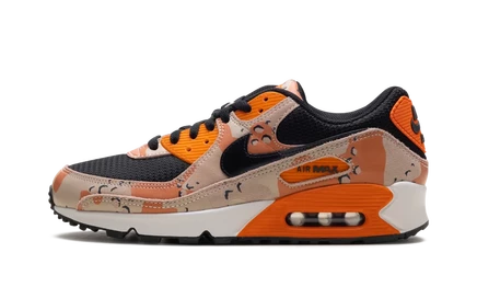 Кроссовки Nike Air Max 90 Premium, бежево-оранжево-черные