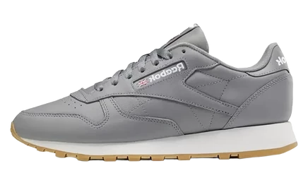 Кроссовки Reebok Classic Leather, серые с коричневой подошвой