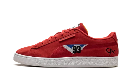 Кроссовки Puma BMW MMS Calder замшевые, красные
