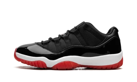 Кроссовки Jordan Air Jordan 11 Retro Low, черно-красные (Bred 2025)