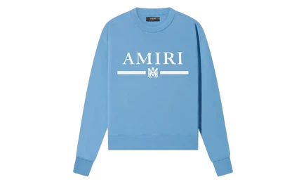 Мужской свитер Amiri MA Bar Logo, голубой с белым