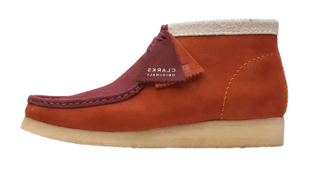 Мужские мокасины Clarks Wallabee, темно-оранжевые/комбинированные